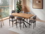 Hanah Home Mesa de Comedor Extensible Marrón